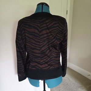 Women's Brown Zebra Print Jacket